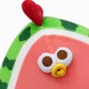 Cute watermelon-shaped chicken dolls, fabric ornaments, children's toys, soft and adorable cartoon throw pillows, gifts, collectibles Application Scenario